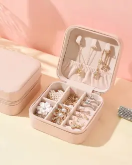 Joyero de viaje rosa