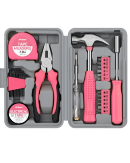 Caja de herramientas rosas