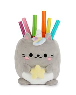 Lapicero Fluffy Starry gris