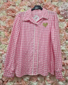 Camisa cuadros romántica