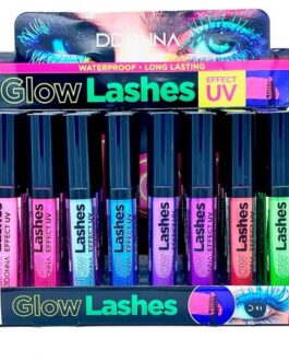 Máscara de pestañas glow efecto UV neón