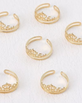 Anillo corona dorado