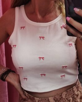 Top lacitos bordados