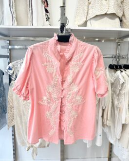 Blusa bordada rosa