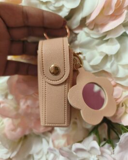 Llavero guarda labial con espejo