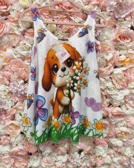 Camiseta tirantes perro divertido