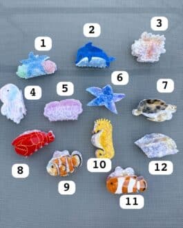 Pinzas cabello animales marinos