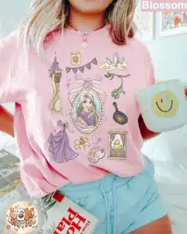 Camiseta Rapunzel rosa