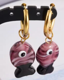 Pendientes peces cristal