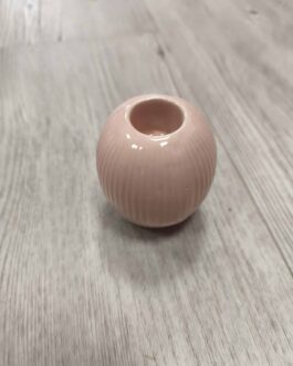 Portavelas cerámica bola rosa