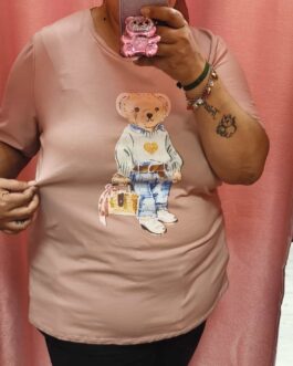 Camiseta curvy osito maquillaje