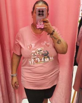 Camiseta curvy perros fiesteros