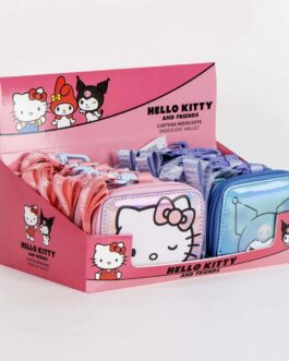 Carteras Hello Kitty y Kuromi iridiscentes