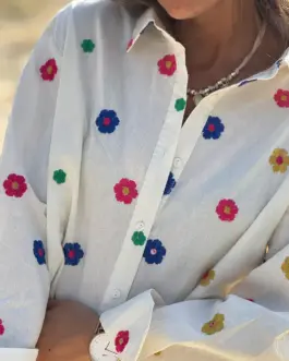 Camisa flores colores