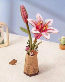 Maqueta flor lirio madera