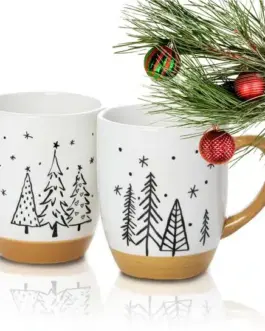 Taza árbol de navidad dorada