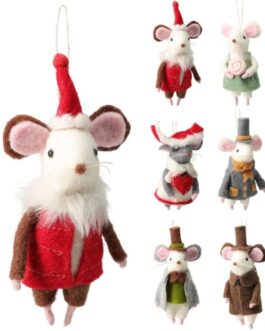 Ratones fieltro colgantes